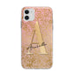 Personalised Pink Gold Cheetah Apple iPhone 11 in White with Bumper Case