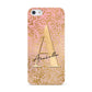 Personalised Pink Gold Cheetah Apple iPhone 5 Case