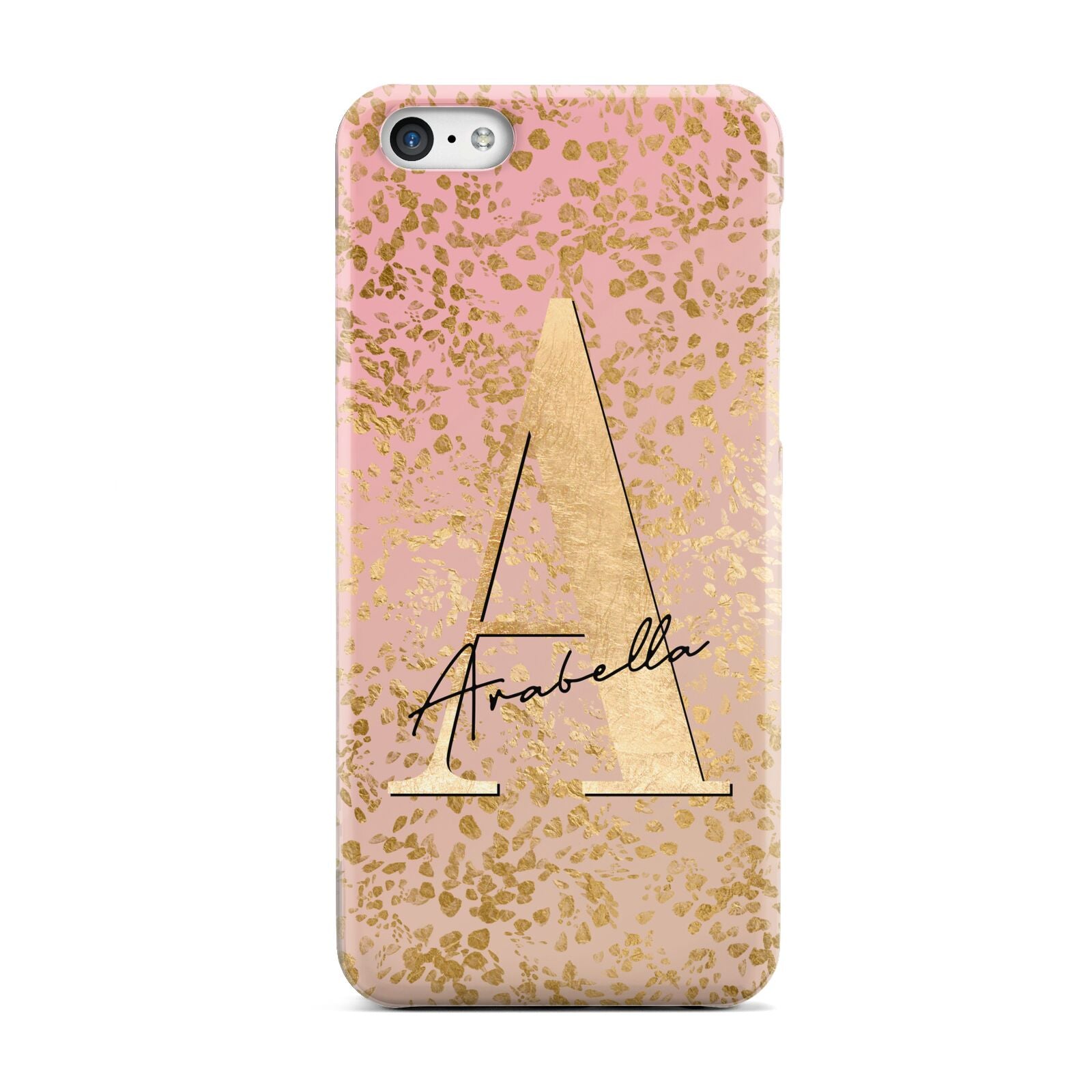 Personalised Pink Gold Cheetah Apple iPhone 5c Case