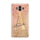 Personalised Pink Gold Cheetah Huawei Mate 10 Protective Phone Case