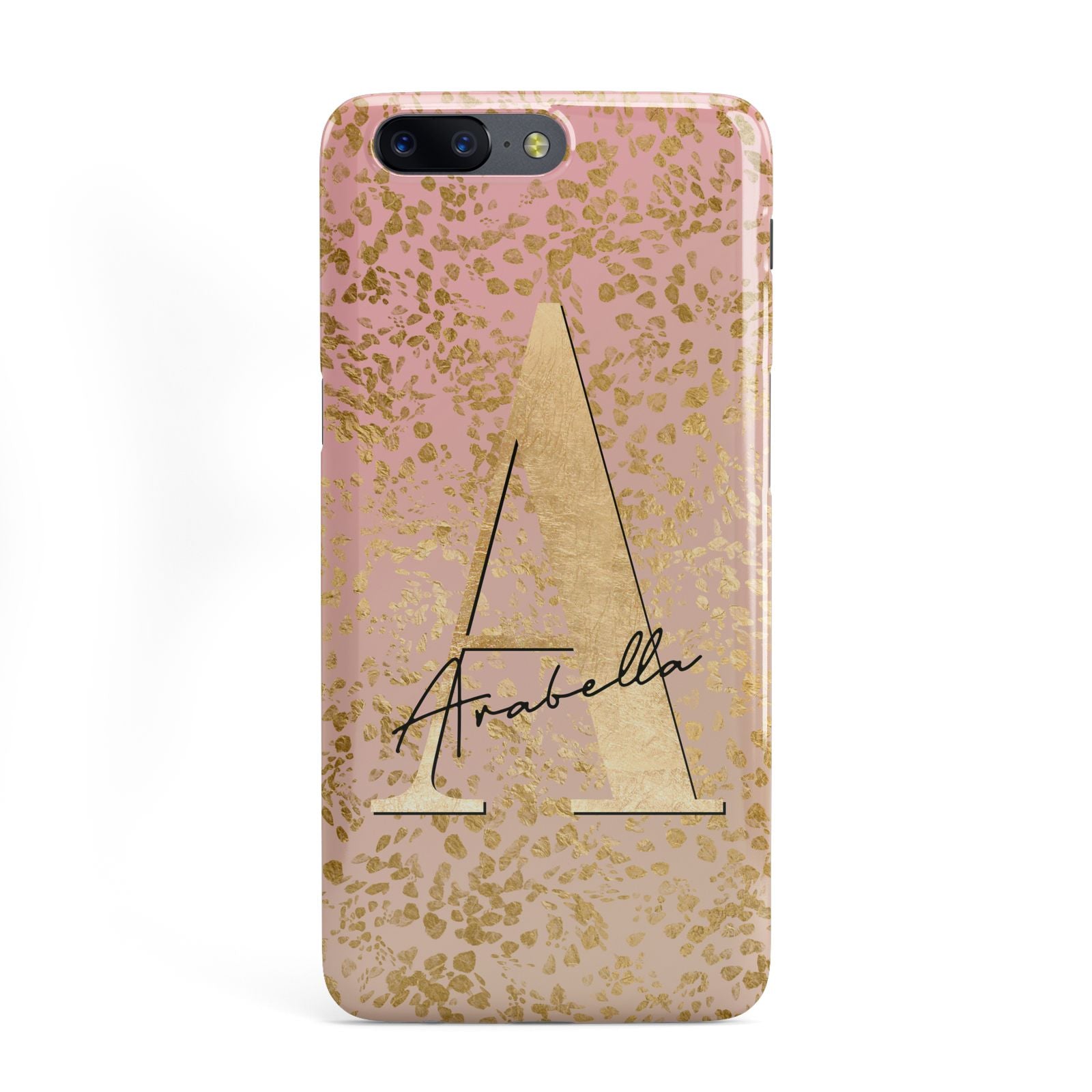 Personalised Pink Gold Cheetah OnePlus Case