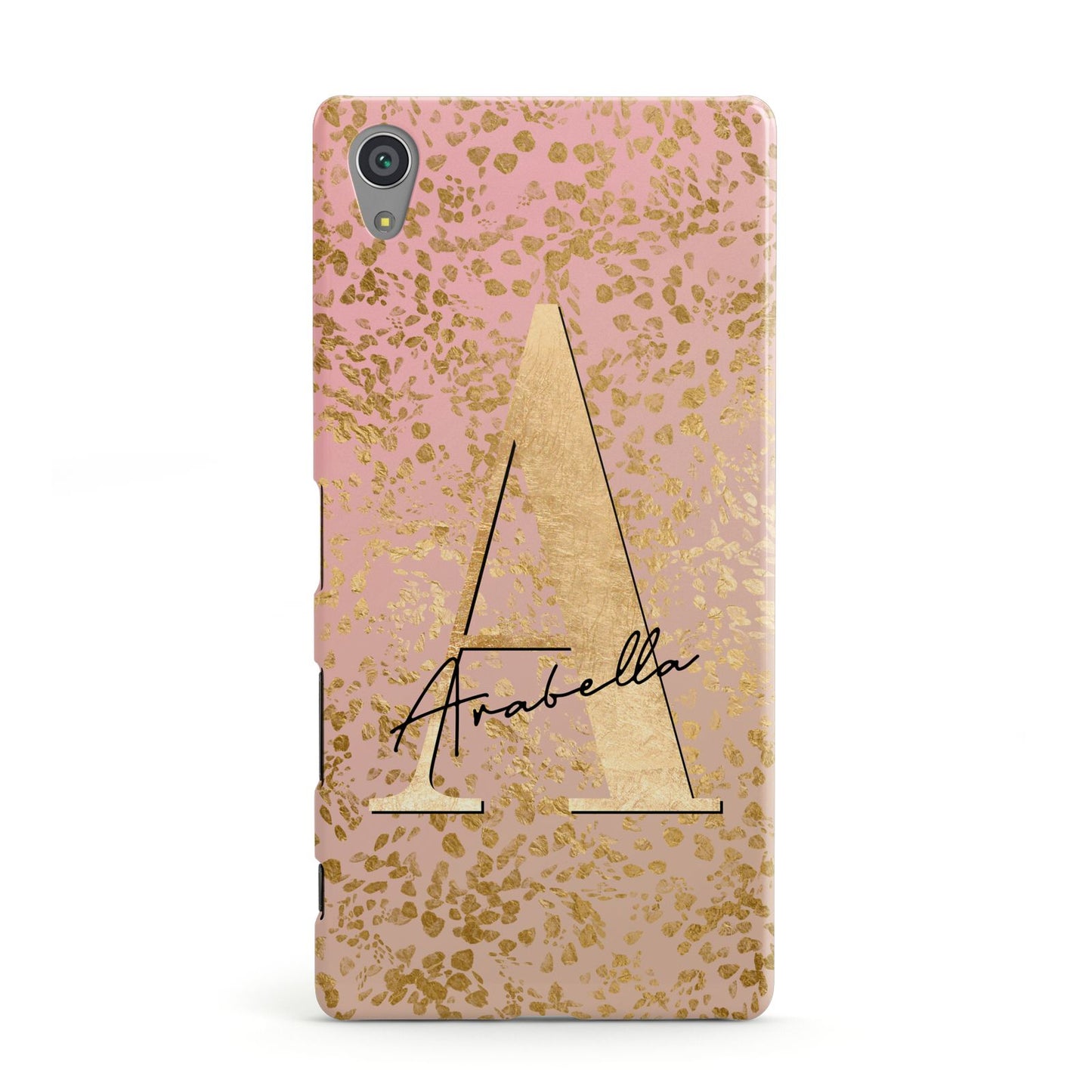 Personalised Pink Gold Cheetah Sony Xperia Case