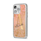 Personalised Pink Gold Cheetah iPhone 14 Pro Max Glitter Tough Case Silver Angled Image