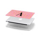 Personalised Pink Gold Leopard Print Apple MacBook Case in Detail
