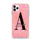 Personalised Pink Gold Leopard Print iPhone 11 Pro Max Impact Pink Edge Case