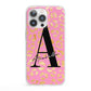 Personalised Pink Gold Leopard Print iPhone 13 Pro Clear Bumper Case