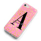 Personalised Pink Gold Leopard Print iPhone 8 Bumper Case on Silver iPhone Alternative Image