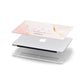 Personalised Pink Gold Marble Names Apple MacBook Case in Detail