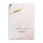 Personalised Pink Gold Marble Names Apple iPad Rose Gold Case