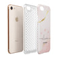 Personalised Pink Gold Marble Names Apple iPhone 7 8 3D Tough Case Expanded View