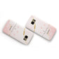 Personalised Pink Gold Marble Names Samsung Galaxy Case Flat Overview