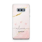 Personalised Pink Gold Marble Names Samsung Galaxy S10E Case