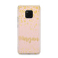 Personalised Pink Gold Splatter With Name Huawei Mate 20 Pro Phone Case