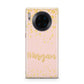 Personalised Pink Gold Splatter With Name Huawei Mate 30 Pro Phone Case