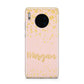 Personalised Pink Gold Splatter With Name Huawei Mate 30