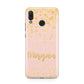 Personalised Pink Gold Splatter With Name Huawei Nova 3 Phone Case