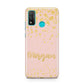 Personalised Pink Gold Splatter With Name Huawei P Smart 2020
