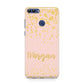 Personalised Pink Gold Splatter With Name Huawei P Smart Case