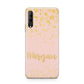 Personalised Pink Gold Splatter With Name Huawei P Smart Pro 2019
