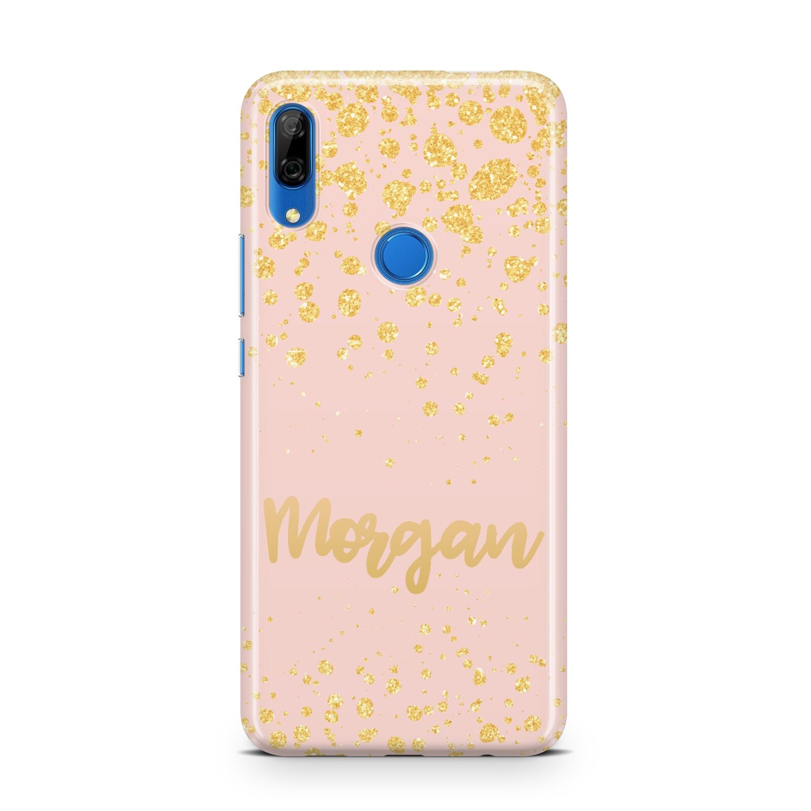 Personalised Pink Gold Splatter With Name Huawei P Smart Z