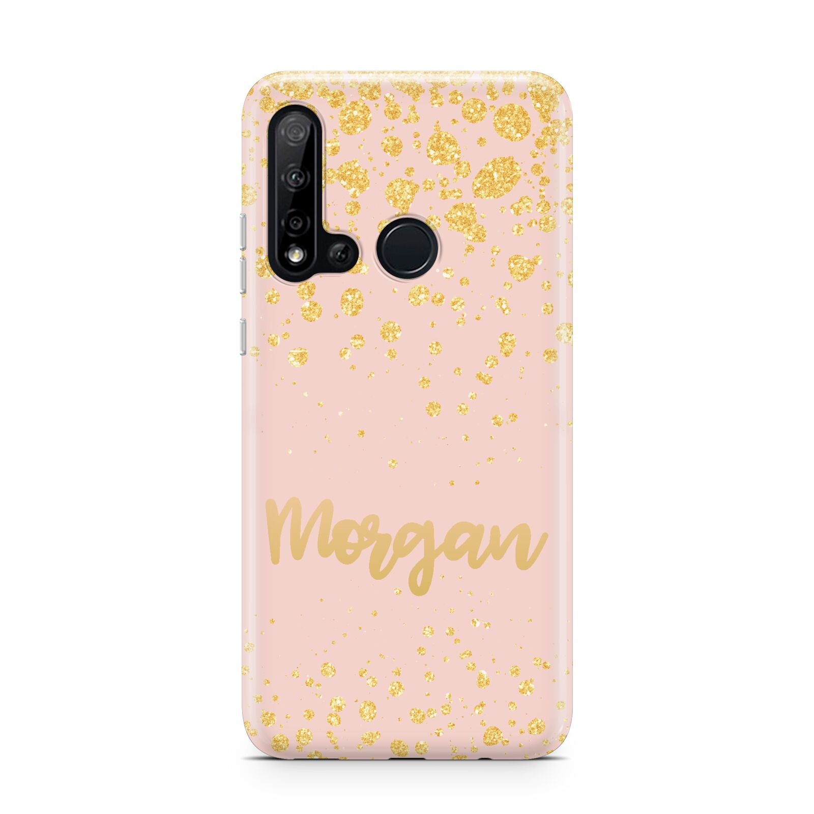 Personalised Pink Gold Splatter With Name Huawei P20 Lite 5G Phone Case