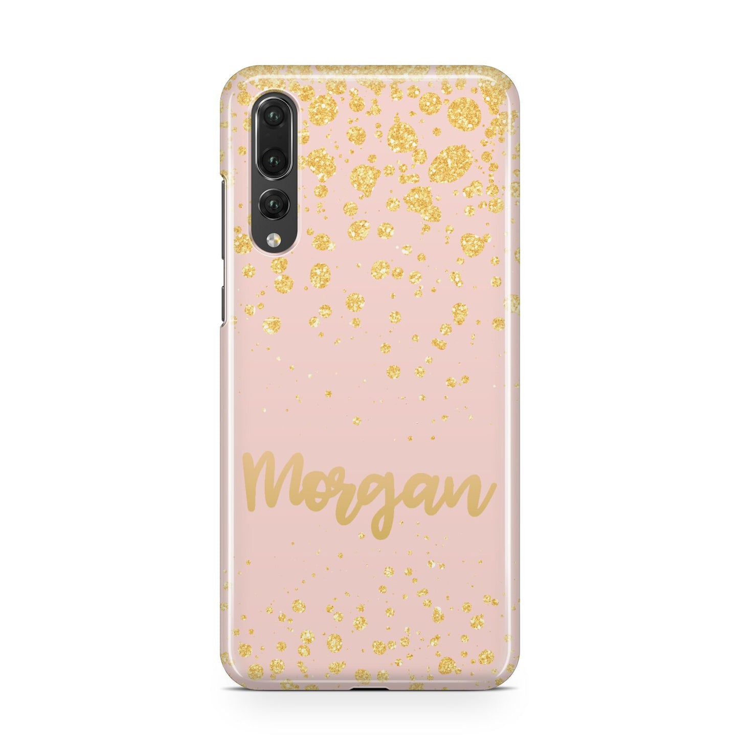 Personalised Pink Gold Splatter With Name Huawei P20 Pro Phone Case