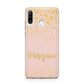 Personalised Pink Gold Splatter With Name Huawei P30 Lite Phone Case