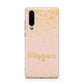Personalised Pink Gold Splatter With Name Huawei P30 Phone Case