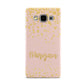 Personalised Pink Gold Splatter With Name Samsung Galaxy A5 Case