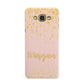 Personalised Pink Gold Splatter With Name Samsung Galaxy A8 Case
