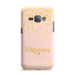 Personalised Pink Gold Splatter With Name Samsung Galaxy J1 2016 Case