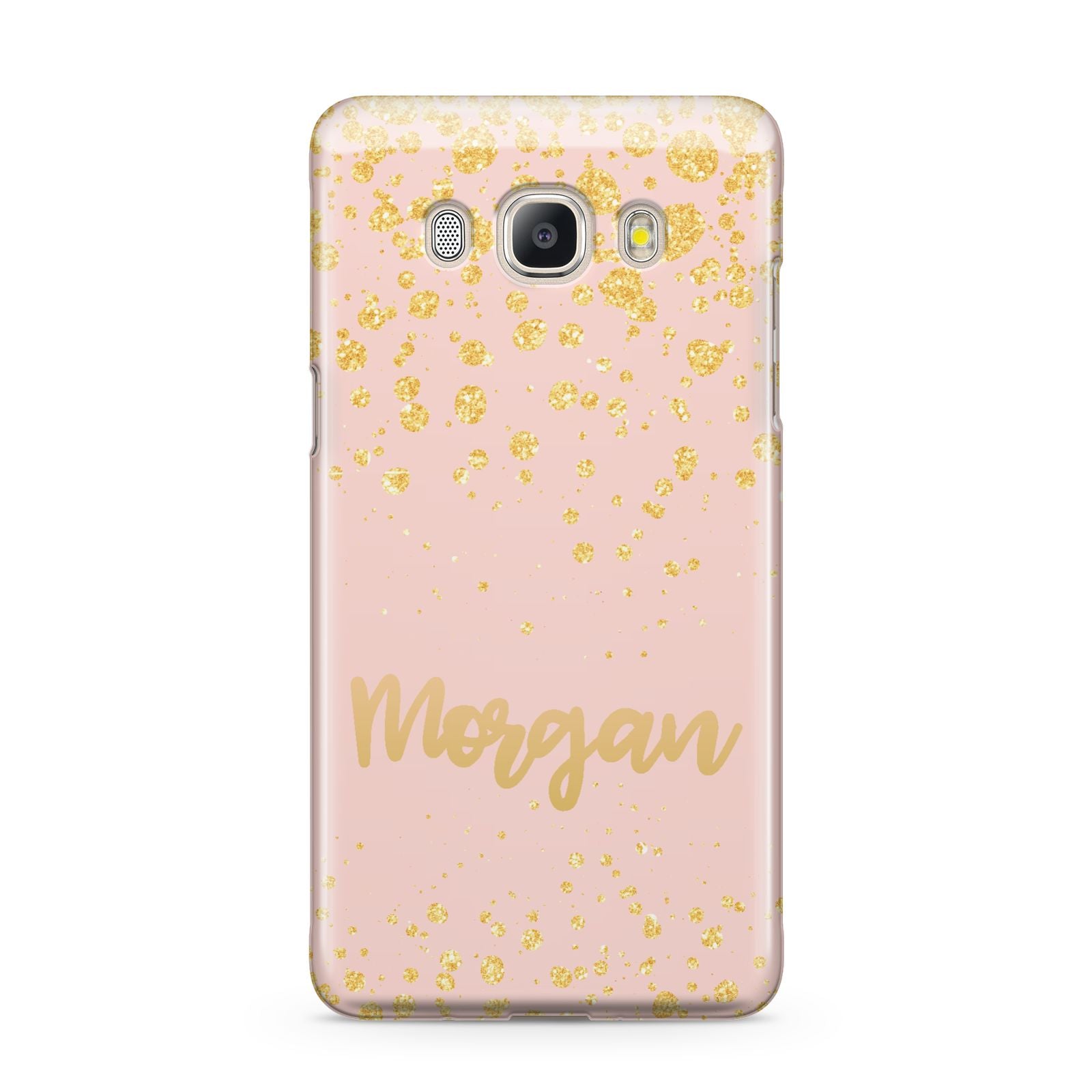 Personalised Pink Gold Splatter With Name Samsung Galaxy J5 2016 Case