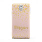 Personalised Pink Gold Splatter With Name Samsung Galaxy Note 3 Case