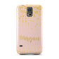 Personalised Pink Gold Splatter With Name Samsung Galaxy S5 Case