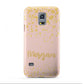 Personalised Pink Gold Splatter With Name Samsung Galaxy S5 Mini Case