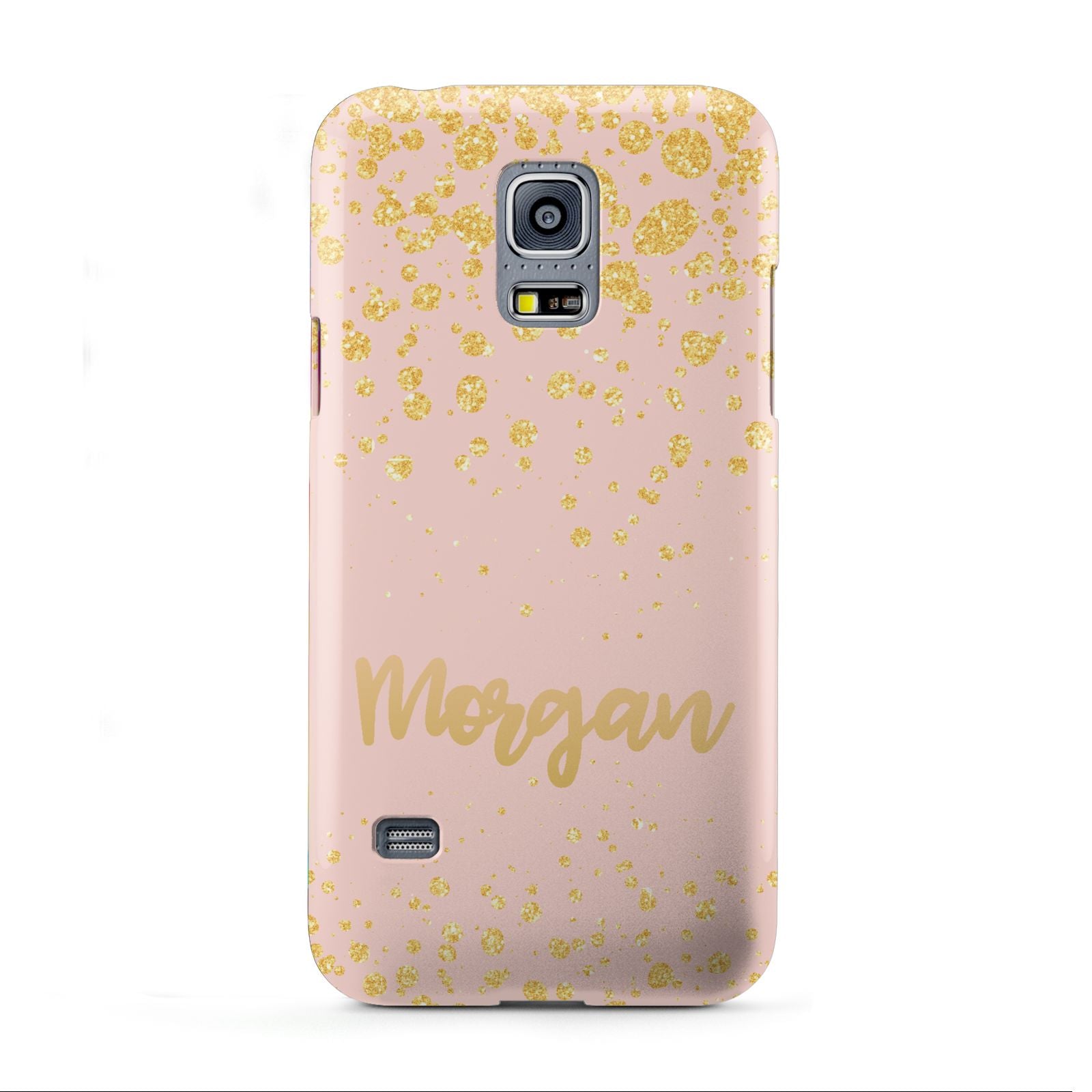 Personalised Pink Gold Splatter With Name Samsung Galaxy S5 Mini Case