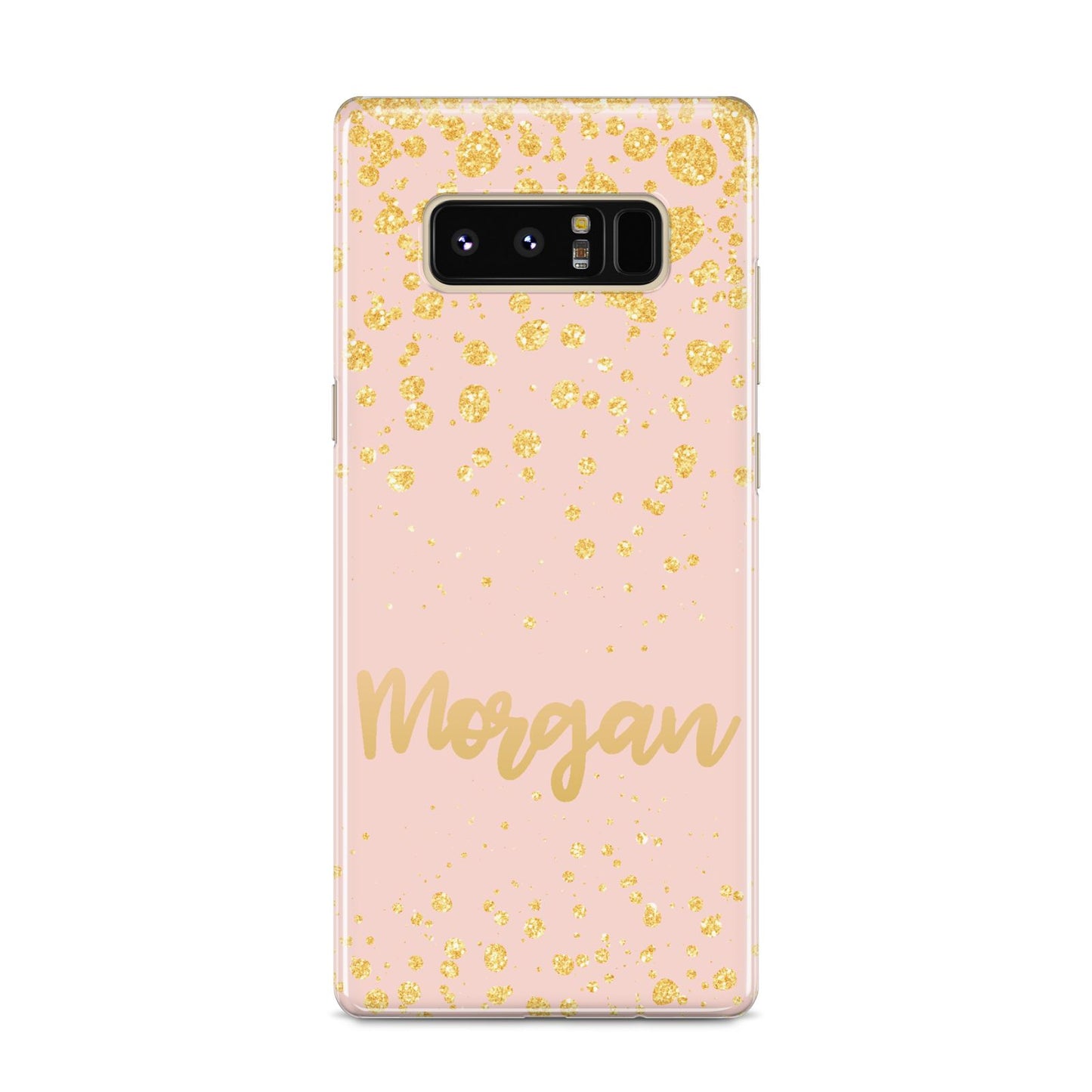 Personalised Pink Gold Splatter With Name Samsung Galaxy S8 Case