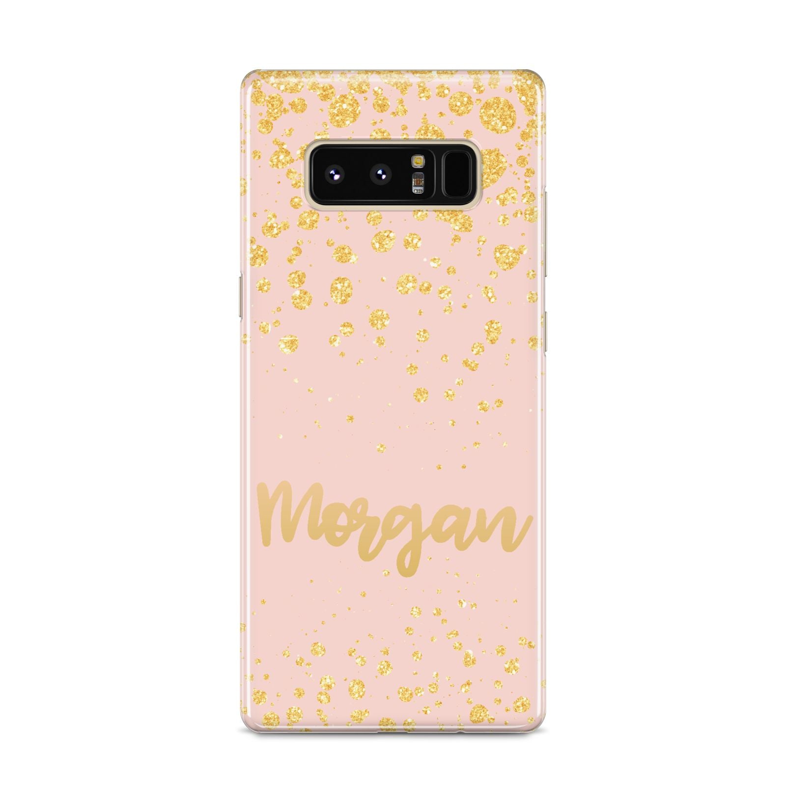 Personalised Pink Gold Splatter With Name Samsung Galaxy S8 Case