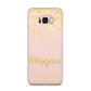Personalised Pink Gold Splatter With Name Samsung Galaxy S8 Plus Case