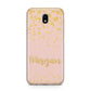 Personalised Pink Gold Splatter With Name Samsung J5 2017 Case
