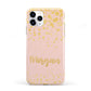 Personalised Pink Gold Splatter With Name iPhone 11 Pro 3D Tough Case