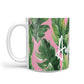 Personalised Pink Green Banana Leaf 10oz Mug Alternative Image 1