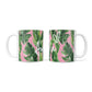Personalised Pink Green Banana Leaf 10oz Mug Alternative Image 3