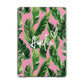 Personalised Pink Green Banana Leaf Apple iPad Grey Case