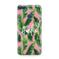 Personalised Pink Green Banana Leaf Huawei P Smart Case