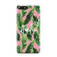 Personalised Pink Green Banana Leaf Huawei Y7 2018