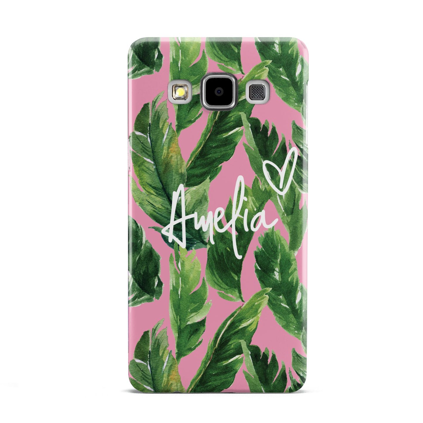 Personalised Pink Green Banana Leaf Samsung Galaxy A5 Case