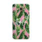 Personalised Pink Green Banana Leaf Samsung Galaxy A8 Case