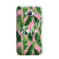 Personalised Pink Green Banana Leaf Samsung Galaxy J1 2015 Case