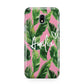 Personalised Pink Green Banana Leaf Samsung Galaxy J3 2017 Case
